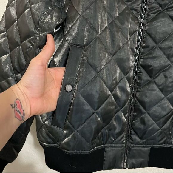 Polo Ralph Lauren Performance Metallic Quilted Bomber Jacket Satin Size L - Picture 8 of 15